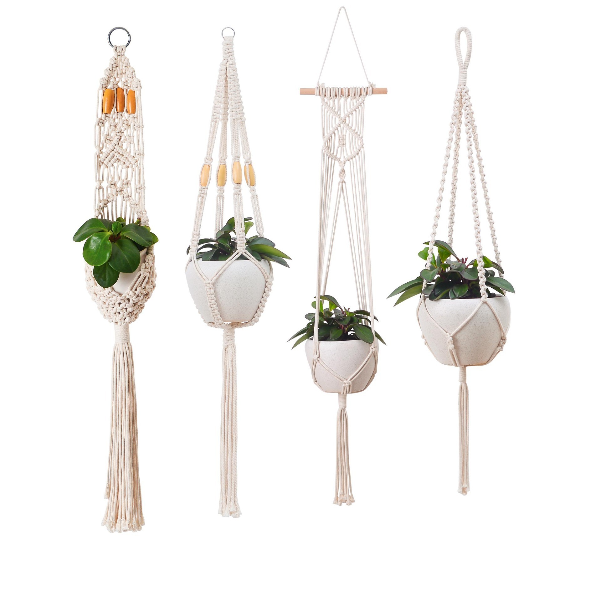 Handmade Macrame Plant Hanger Flower Pot Hanger For Wall Decoration Garden