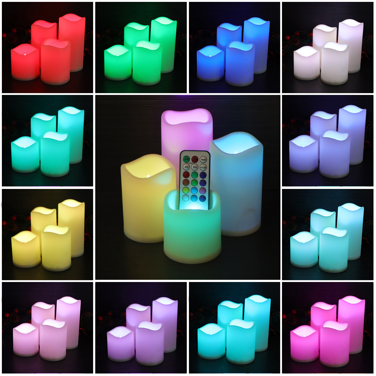 2023 Merry Christmas LED Candles For  Christmas Decoration LED Electronic Candle Tea Light Wedding Birthday Decor Tealight