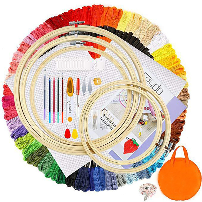 Threads Cross Stitch Hand Embroidery DIY Cotton with Thread Embroidery Set Kit Kits Thread Cross Stitch