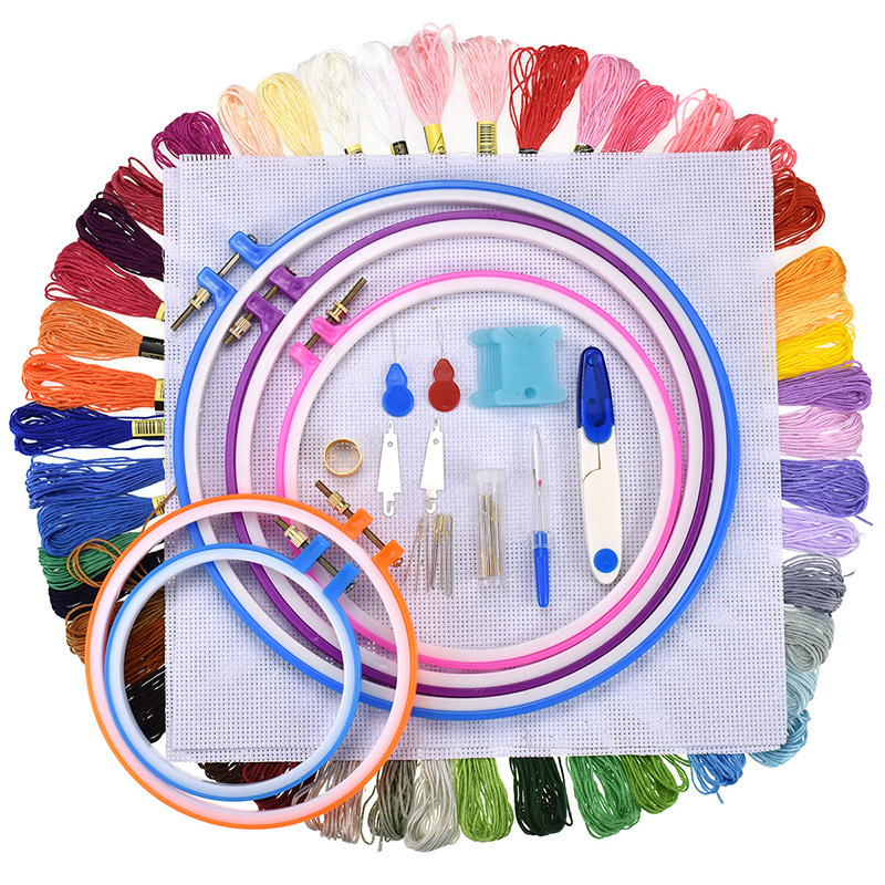 Threads Cross Stitch Hand Embroidery DIY Cotton with Thread Embroidery Set Kit Kits Thread Cross Stitch