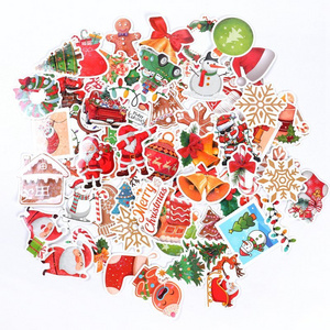 Merry Christmas Decorations Stickers 100Pcs Christmas Stickers Santa Snowflake Stickers For Envelopes Gifts Tags Crafts Window