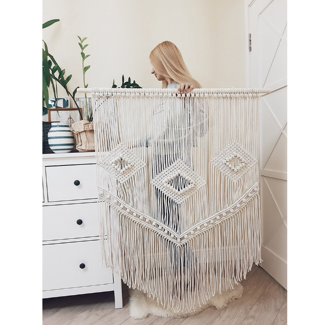 Macrame Wall Hanging Wall Tapestry Large Bohemian Wall Decoration for Wedding Backdrop Curtain Fringe Garland Banner Bedroom