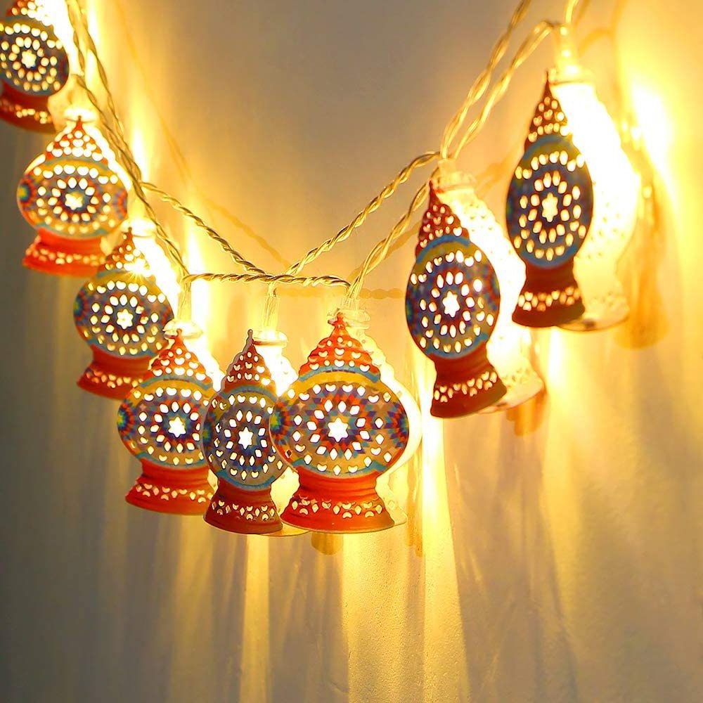 1.65 M 10 PCS Happy Diwali Led Night Light Warm White String Light Fairy Lamp For Home Decoration Diwali Decoration Diya Lights