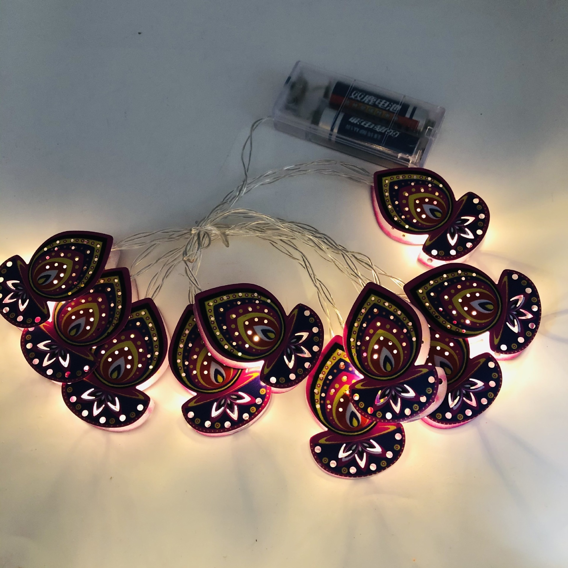 1.65 M 10 PCS Happy Diwali Led Night Light Warm White String Light Fairy Lamp For Home Decoration Diwali Decoration Diya Lights