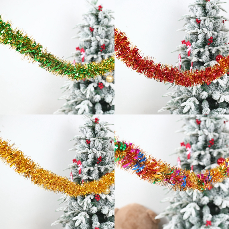 Christmas Tree Tinsel Garland Metallic Streamers Celebrate Holiday Party Decorations Indoor and Outdoor Disco Party Supplies