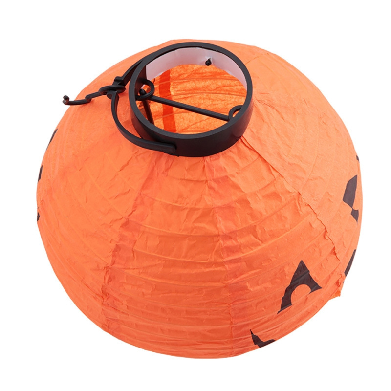 Halloween Pumpkin Lantern DIY Decoration Props Led Glow Folding Portable Spider Bat Lantern