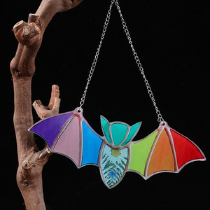 Acrylic Fly Halloween Bats Wall Tree Hanging Decorative Pendant Halloween Decoration Toy Accessories Indoor Outdoor Party Props