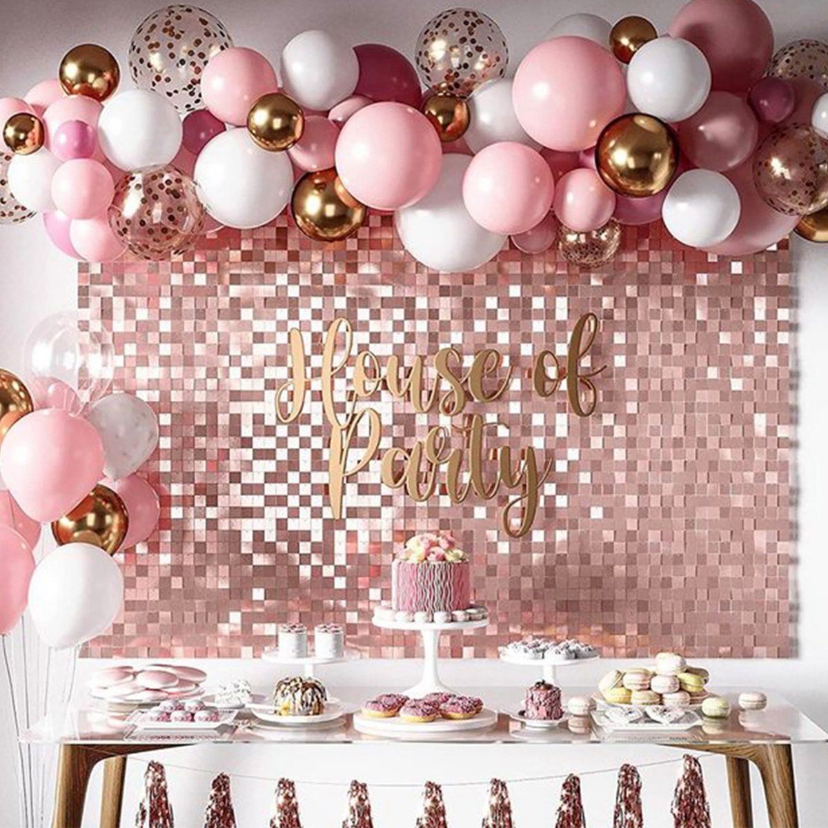 Shimmer Wall Backdrop Silver Gold Shimmer Sequin Wall Backdrop For Wedding Bridal Shower Birthday Party Wall Decorations