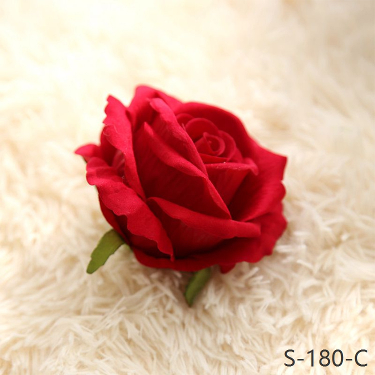 Wholesale cheap Artificial rose  flower heads Silk decorative flowers for home wall decor party decorations