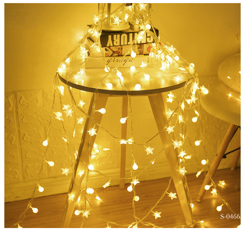 Snowflake String Lights Christmas Tree Fairy Garlands Curtain light Outdoor for Xmas Party New Year's Decor