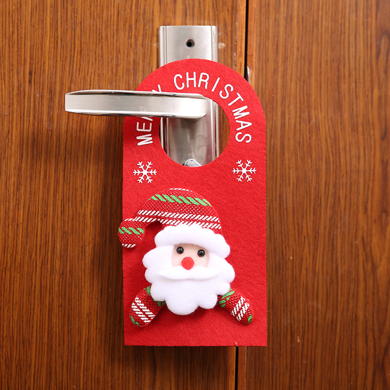 Microstar Merry Christmas Door Hanger Santa Snowman Hanging Door Signs For Hotel &Home Decoration