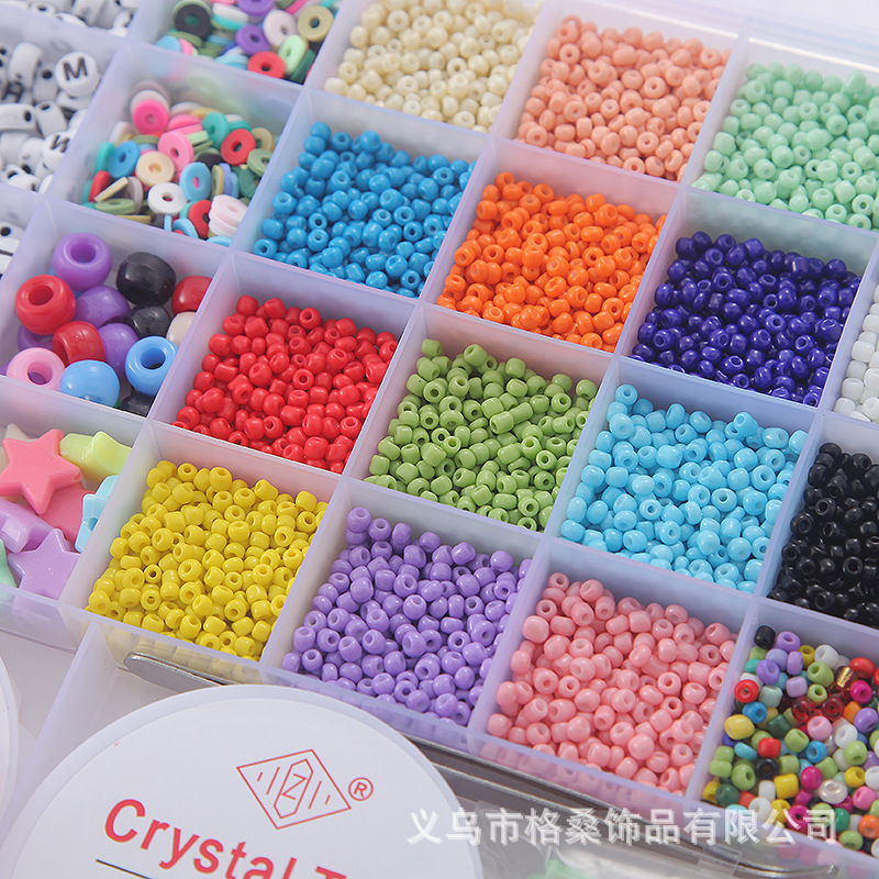 2023 Box Set 2 3 4mm DIY Glass Letter Beads Glass Seed Beads For Kids Jewelry Bracelets Making Rings Accessories Beads Kit