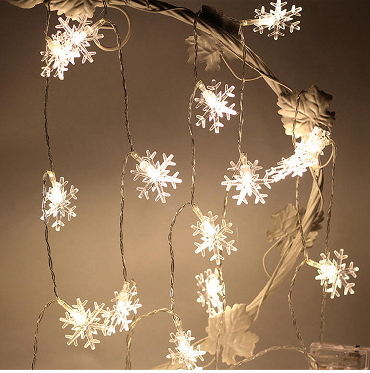 Snowflake String Lights Christmas Tree Fairy Garlands Curtain light Outdoor for Xmas Party New Year's Decor