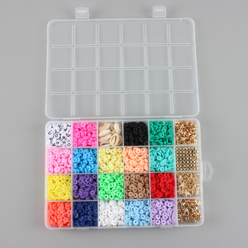 24 Grids Miyuki Beads for DIY Making Necklaces Bracelets Craft Set Kit Clay Letter Beads for Jewelry Making