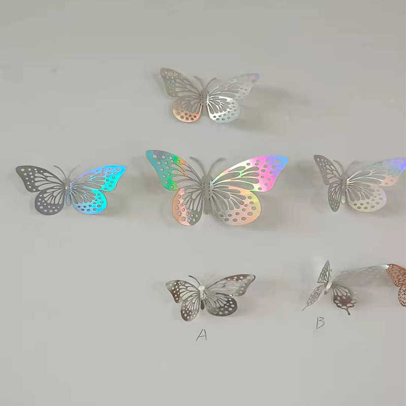 3D Gold Butterfly Wall Decor Butterfly Party Balloon Decorations Stickers Decals For Kids Bedroom Living Room party Supplies