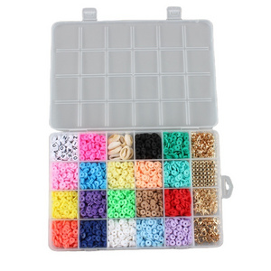 24 Grids Miyuki Beads for DIY Making Necklaces Bracelets Craft Set Kit Clay Letter Beads for Jewelry Making