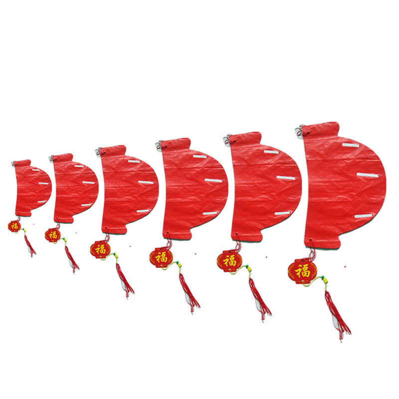 Waterproof Good Fortune Red Paper Lanterns for Chinese New Year Spring Festival Party Celebration Home Decor