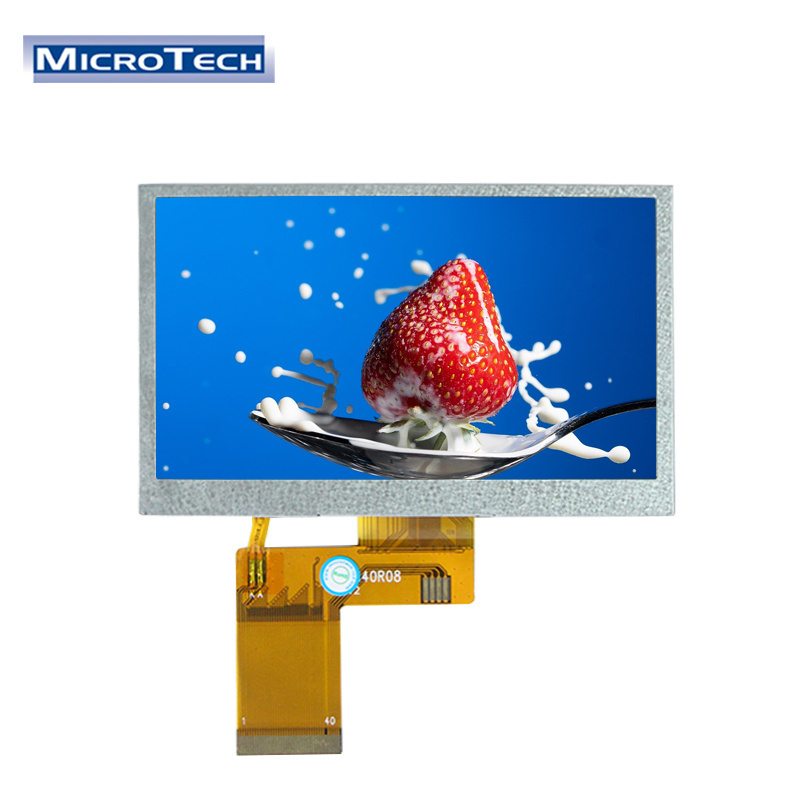 Custom 480 x 272 High Brightness RGB I/F 40Pin LCD Display ST7283 4.3 inch TFT LCD