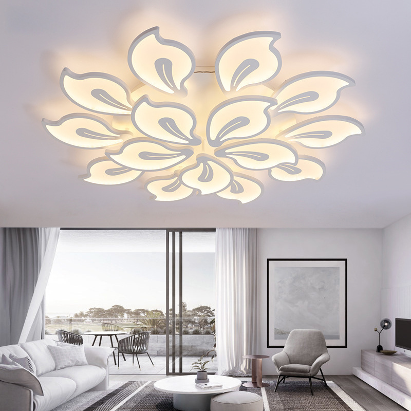 Residential pop indoor flush mounted dimmable decorative acrylic kitchen living room bedroom led crystal ceiling lights 2021