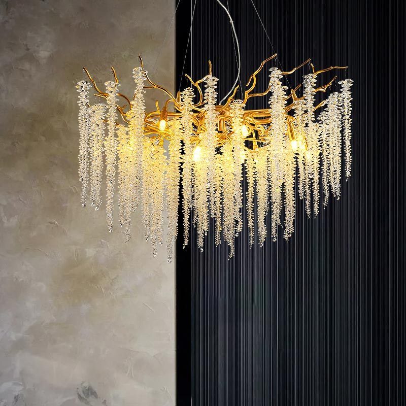 Manufacturers  custom modern luxury crystal chandelier wedding lights for home living room bedroom ceiling lamp gold chandelier