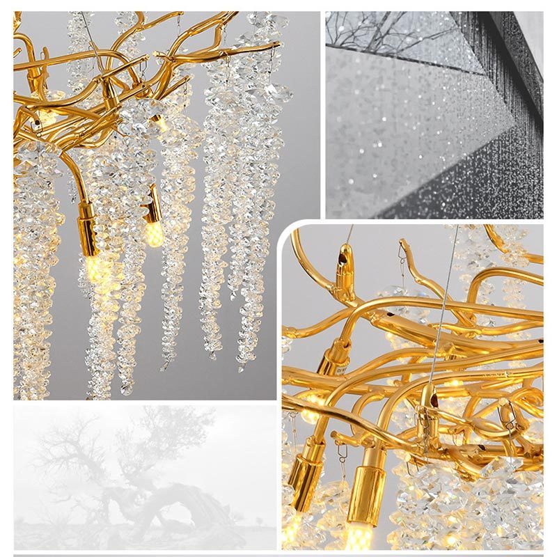 Manufacturers  custom modern luxury crystal chandelier wedding lights for home living room bedroom ceiling lamp gold chandelier