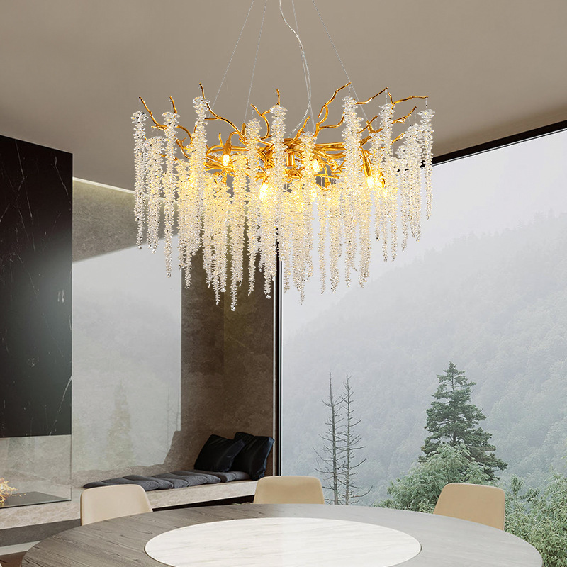 Manufacturers  custom modern luxury crystal chandelier wedding lights for home living room bedroom ceiling lamp gold chandelier