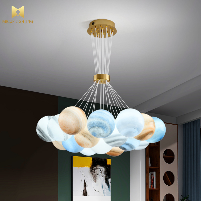 Creative Chandeliers Ball Lamp Modern LED Colorful Balloon Pendant Lamps Fixtures for Home