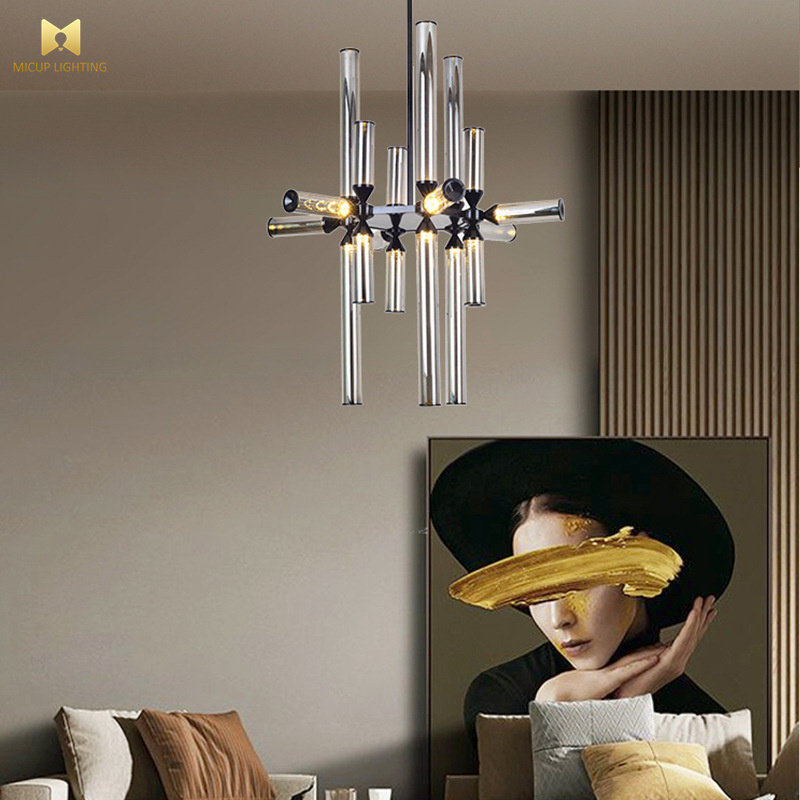 Italian Fashion Designer Simple Art Glass Creative LED Lights Living Room Restaurant Cafe Personalised Chandelier