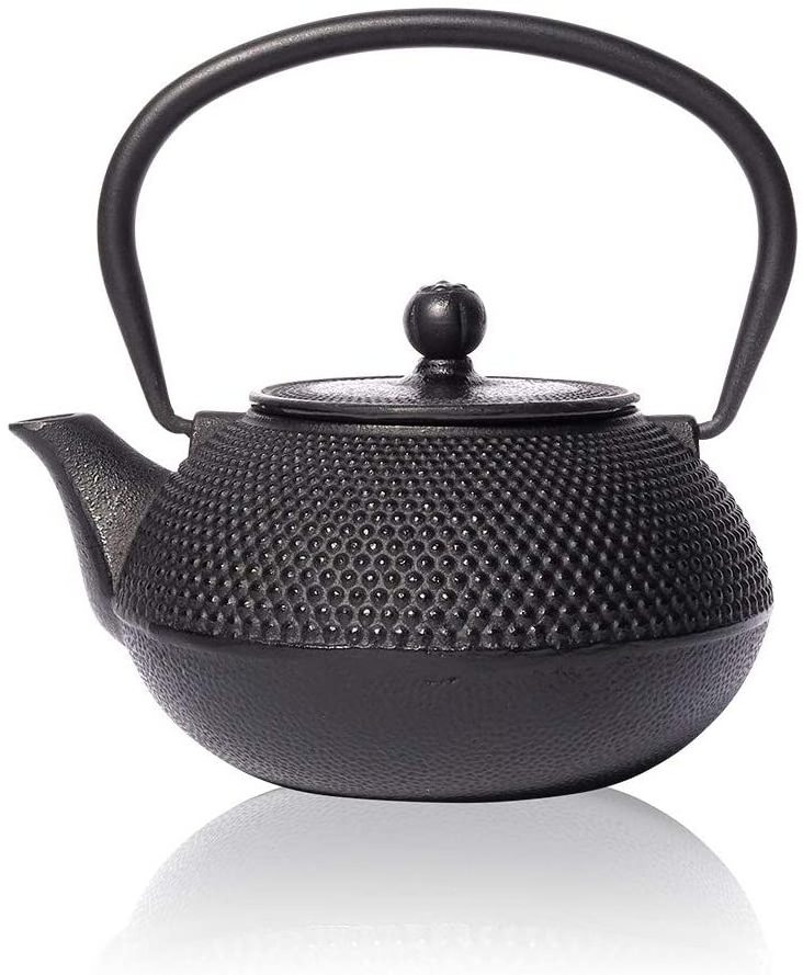 Black Cast Iron Teapot, 600ml (2 Cup Size), Japanese Style Teapot,  Kettle