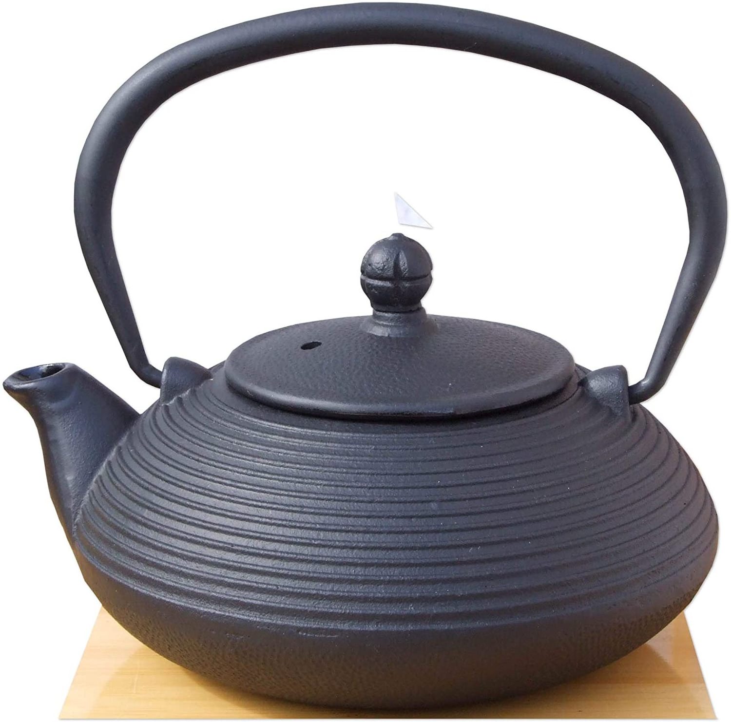 cast Iron Black Zen Ripple Tea Pot Kettle 0.4 Litre - a one Person teapot Japanese Style