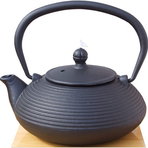 cast Iron Black Zen Ripple Tea Pot Kettle 0.4 Litre - a one Person teapot Japanese Style