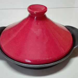 cast iron tagine pot with ceramic lid