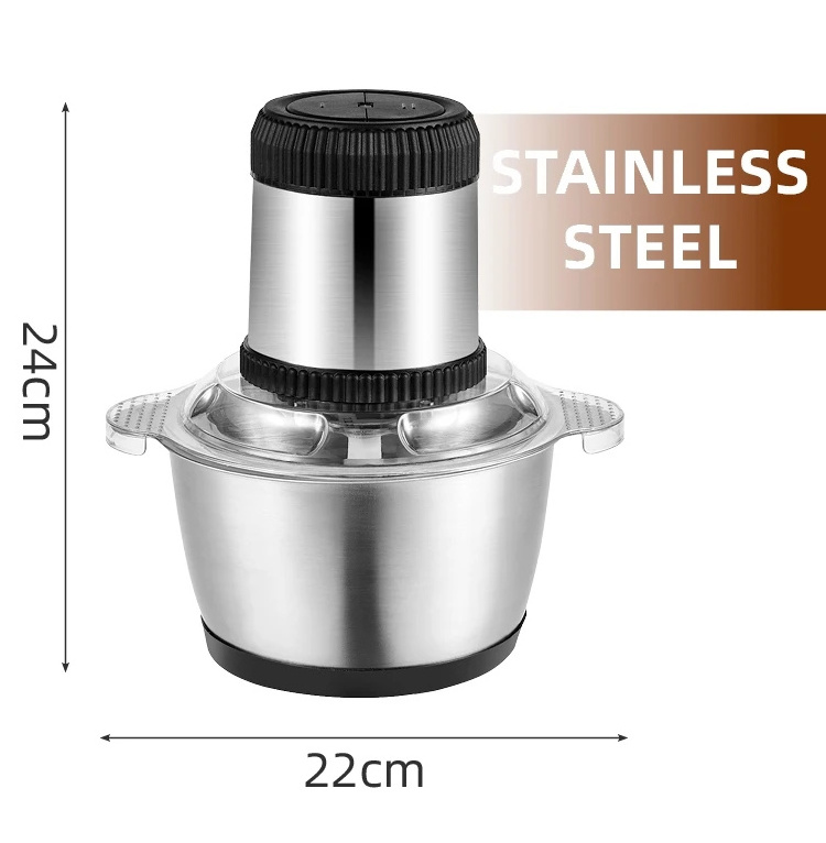 Multifunctional Household Meat Grinder 3L Stainless Steel Commercial Kitchener Food Silver Crest Small Meat Chopper Meat Grinder