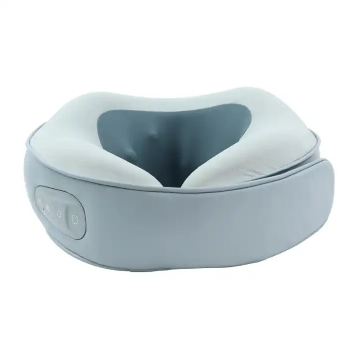 U Shape Inflatable Shiatsu Travel Kneading Neck Massage Pillow For Car And Home Easy Storage Neck Massage Pillow