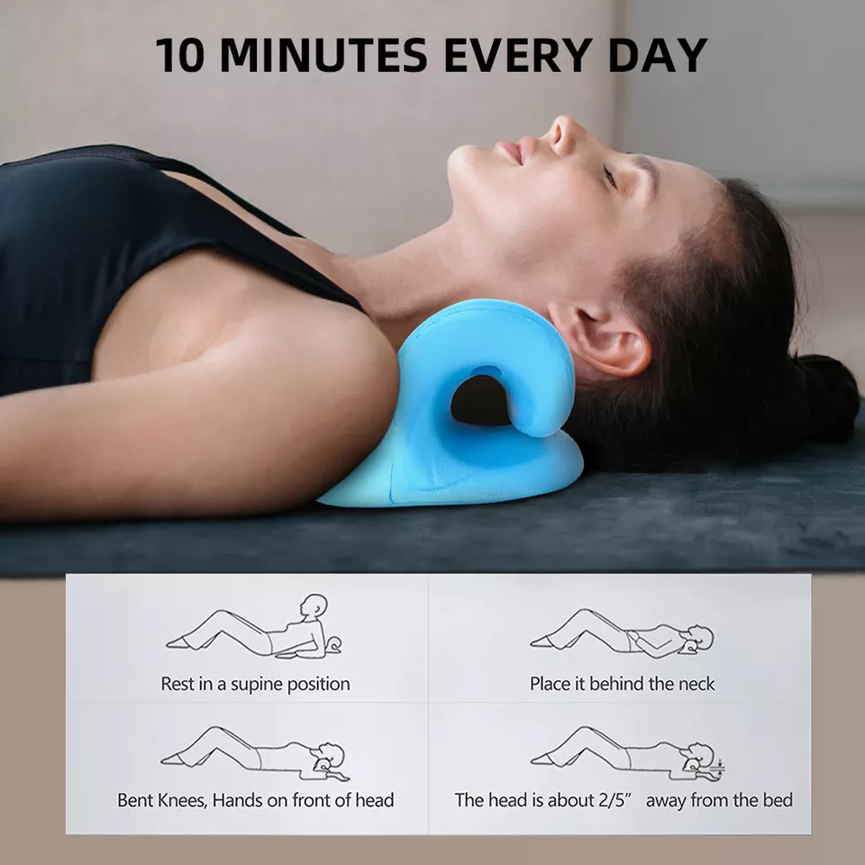 Wholesale Chiropractic Neck Stretcher Massage Pillow Pain Relief Cervical Massage Traction Device Relax Pillow