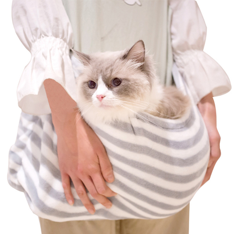 Pet Carrier Bag Small Dog Cat Sling Accompany Carrier Bag Hands-Free Shoulder Carry Soft Breathable Cotton Pet Apron Indoors