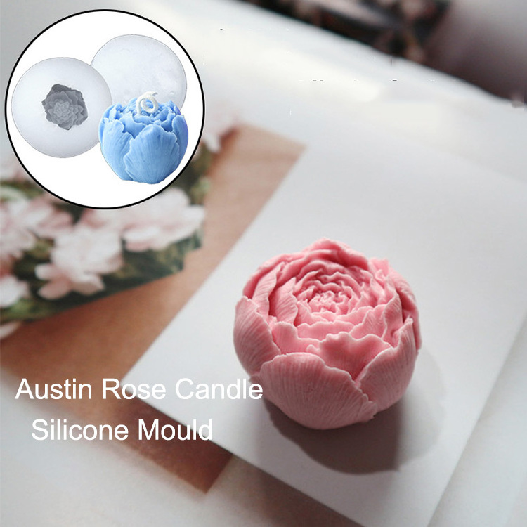 Art rosebud flip sugar mold chocolate handmade soap drip gel aromatherapy candle epoxy resin silicone mold