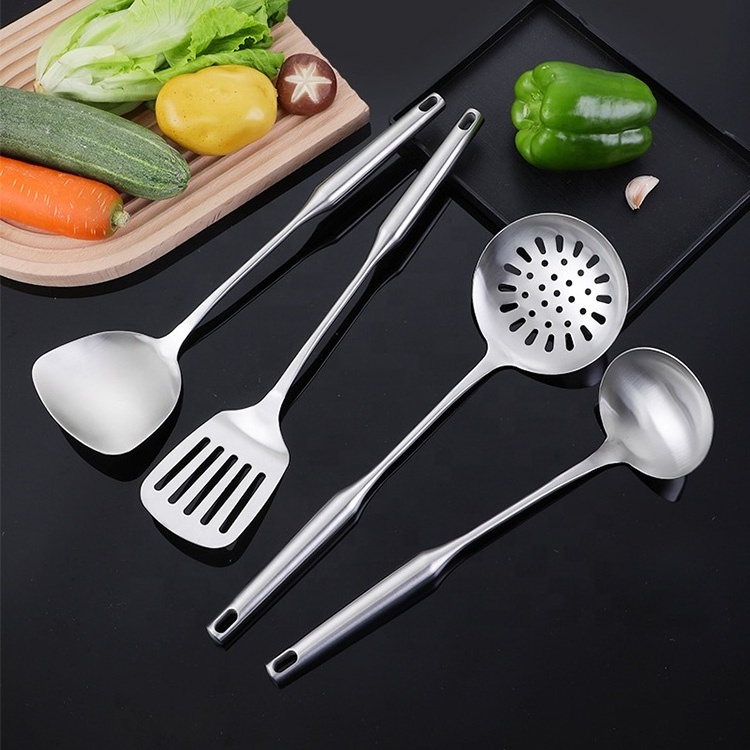 Kitchen gadgets cookware spatula cooking soup spoon funnel stainless steel kitchen utensils set