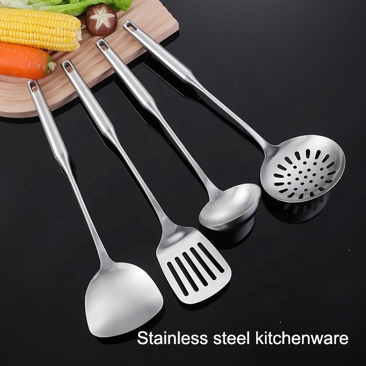 Kitchen gadgets cookware spatula cooking soup spoon funnel stainless steel kitchen utensils set