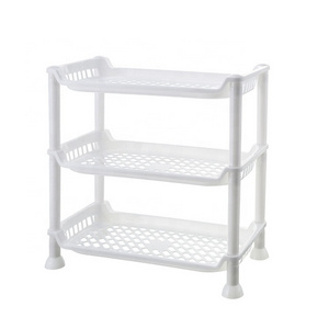 Multi-layer kitchen storage rack bathroom toilet storage organizer rack  floor plastic storage shelf