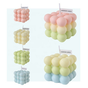 Bubble candle wholesale scented fragrance small candle home deco gift idea cube soy wax candles