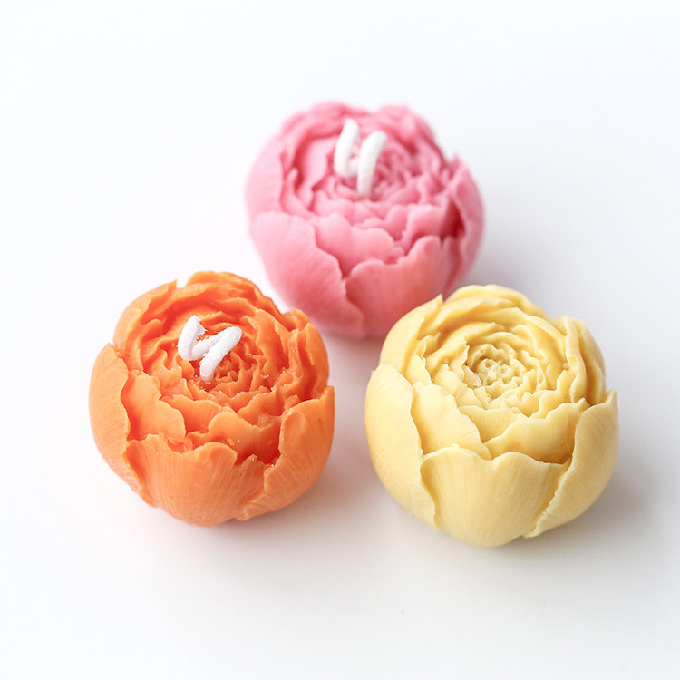 Art rosebud flip sugar mold chocolate handmade soap drip gel aromatherapy candle epoxy resin silicone mold