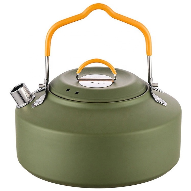 Water kettle for camping travel folding handle stainless steel 1000ml portable outdoor camping kettle