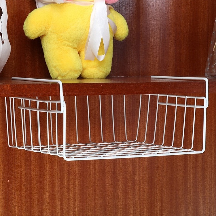 Under shelf basket space saving home goods metal wire kitchen undershelf storage basket