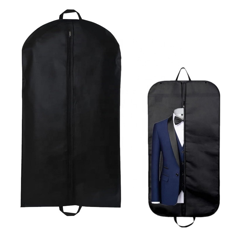 Wholesale print logo non woven wedding dresses package garment bag dustproof breathable dress suit cover for travel