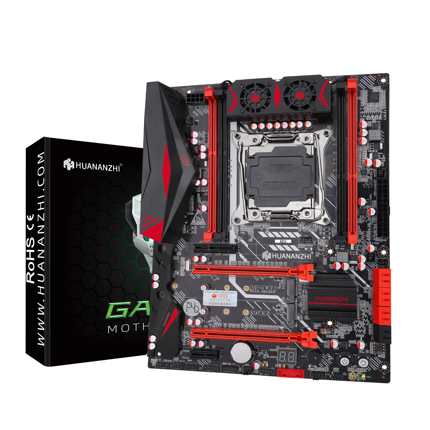 HUANANZHI X99 AD3 LGA 2011-3 XEON X99 Motherboard ATX Support Intel Xeon E5 2666 2673 2676 2678 2696 V3 DDR3 RECC NVME