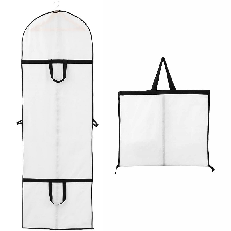 Lightweight Clear Full Zipper Suit Bags PEVA Moth-Proof Breathable Dust Cover Hanging Garment Bag for Closet Clothes