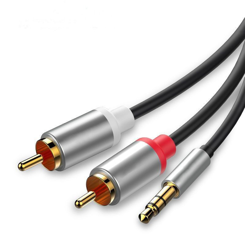 Gold-plated 3.5mm TRS 3Pole AUX Stereo Male To Dual 2 RCA Male Splitter Audio Cable For Car Stereo Sound Audio Equipment DVD