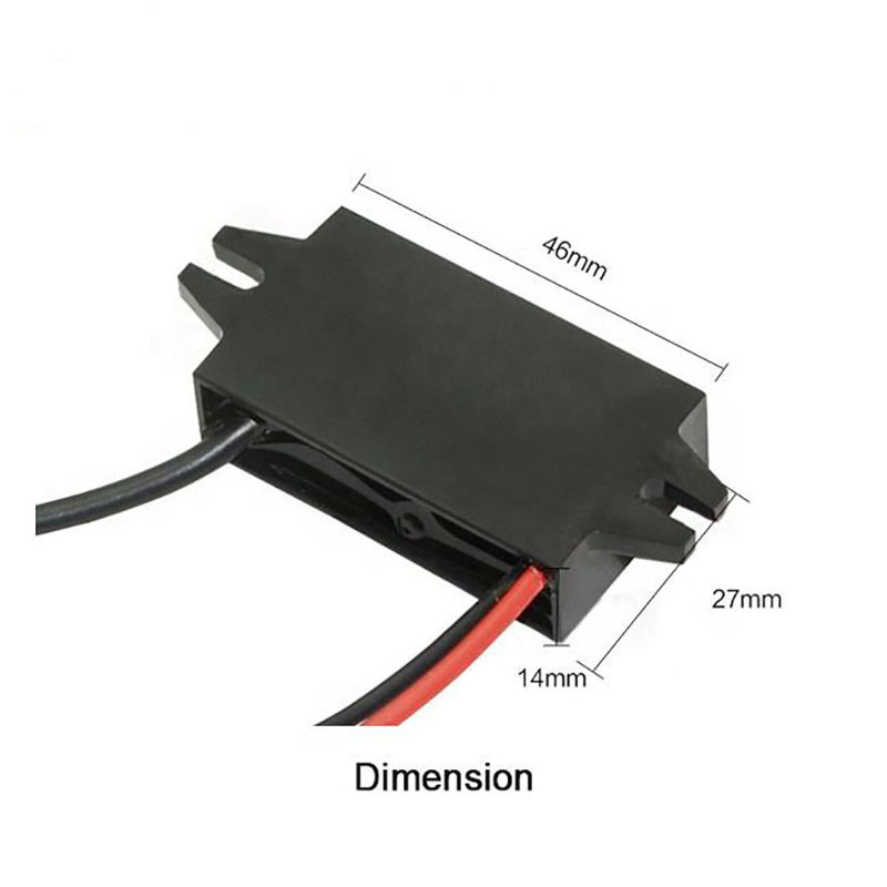 Waterproof DC-DC Bulk Converter 12V to 5V 3A 15W With Single USB A Female Output Adapter Step Down Module Power Supply Charger