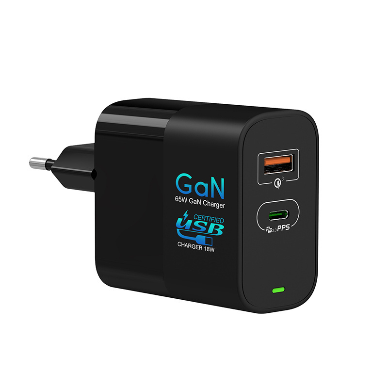 Mini 65W GaN PD Charger QC4.0 PD Fast Charge 65W GaN Mobile Phone Charger PPS PD45W Wall Charger Adapter for Samsung Galaxy